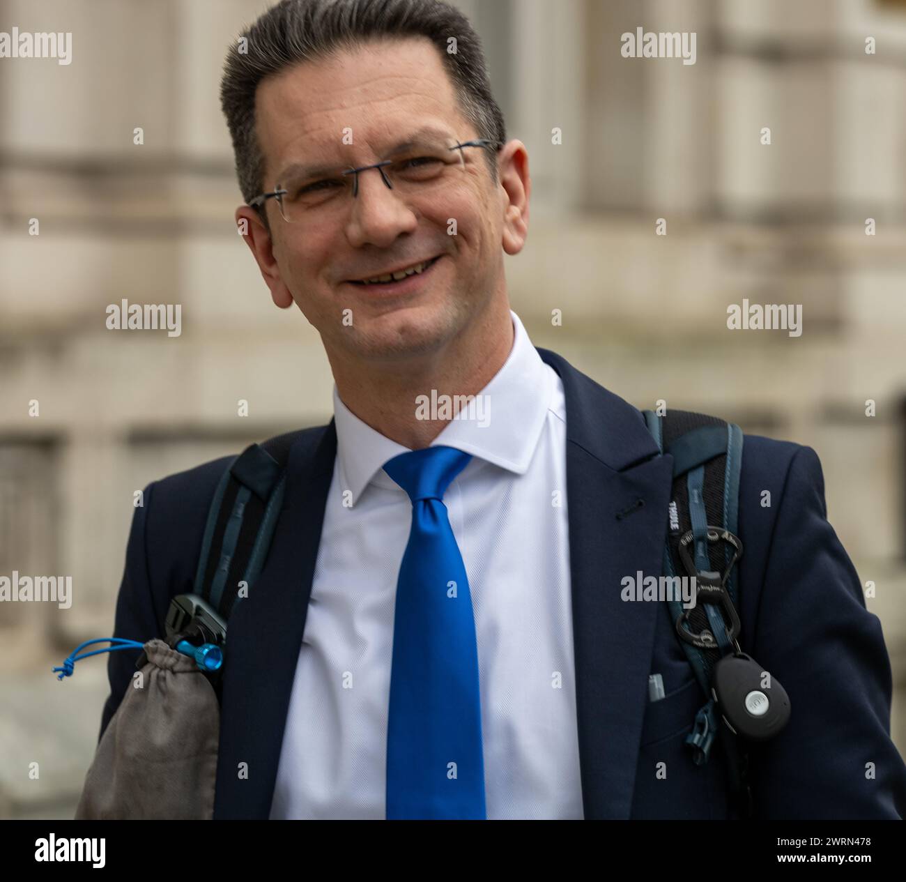 London, UK. 13th Mar, 2024. Steve Baker MP, Northern Ireland Minister