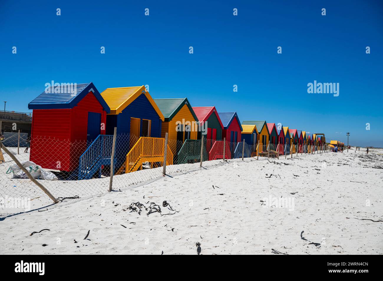 Colourful beach huts on the beach of Muizenberg, Cape Town, South Africa, Africa Copyright: MichaelxRunkel 1184-9977 Stock Photo