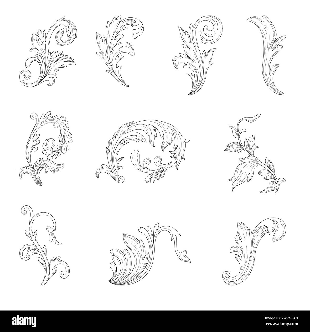 Classic rococo Black and White Stock Photos & Images - Alamy