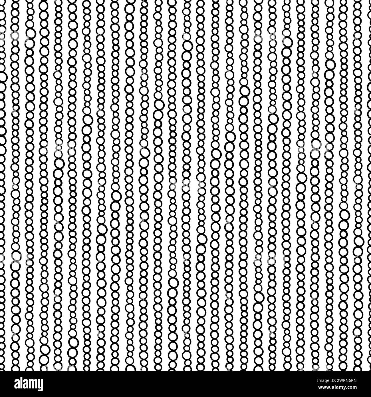 Doodle pearls seamless pattern.Hand drawn ethnic seamless pattern Stock Vector