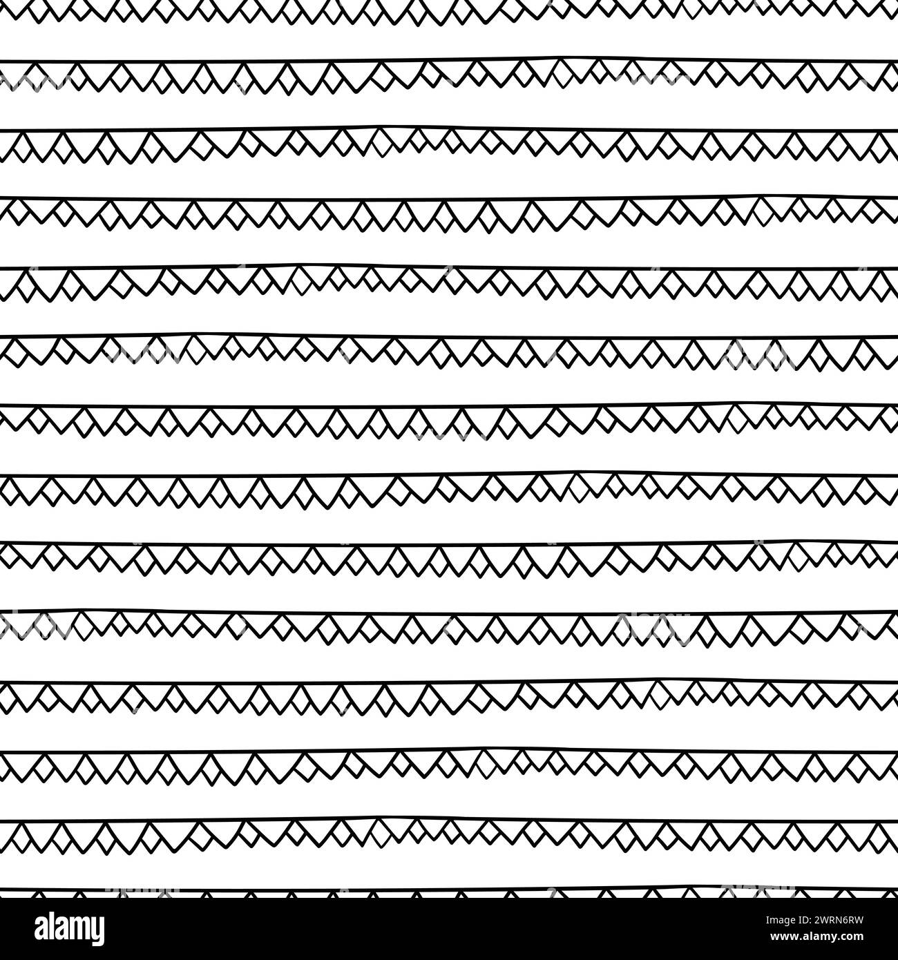 Seamless black and white abstract hand drawn texture. Stock Vector