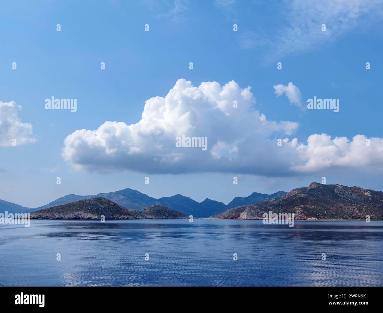 Coast of Tilos Island, Dodecanese, Greek Islands, Greece, Europe Copyright: KarolxKozlowski 1245-2960 Stock Photo
