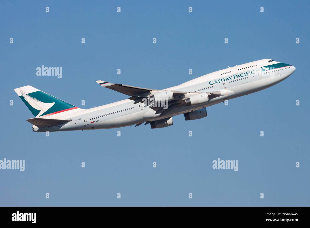Cathay pacific boeing 747 400 aircraft hi-res stock photography