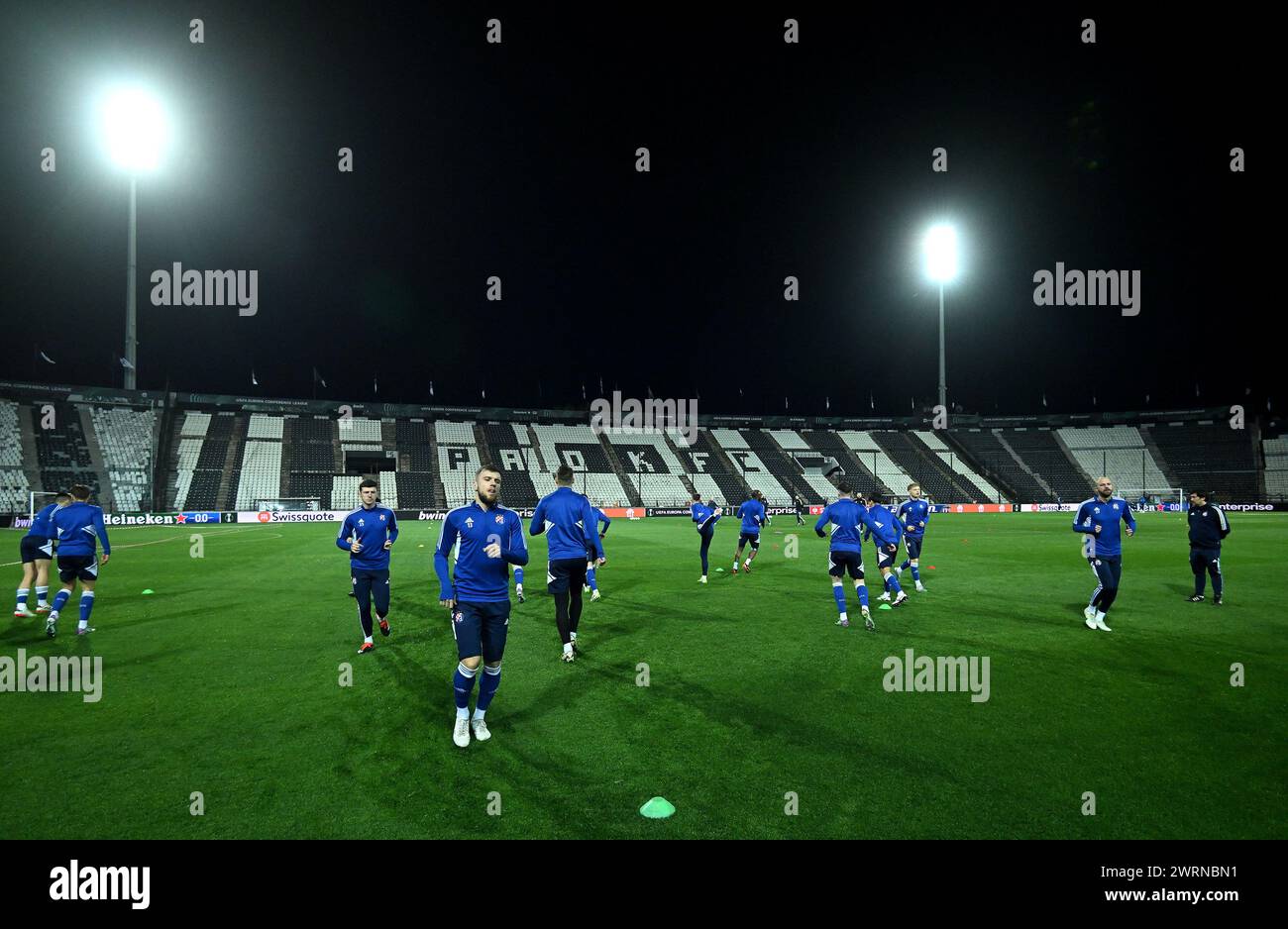 Solun, Hrvatska. 13th Mar, 2024. Official training of GNK Dinamo on 13. March 2024. in Solun, Greece ahead of the return match of the 1/8 finals of the UEFA Conference League between PAOK and GNK Dinamo. Photo: Marko Lukunic/PIXSELL Credit: Pixsell/Alamy Live News Stock Photo