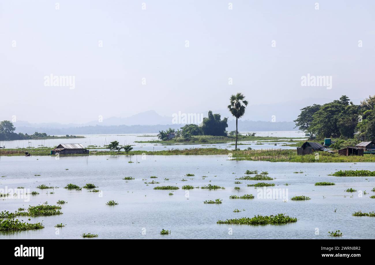 beauty of kaptai lake.this photo was taken from Rangamati,Bangladesh. Stock Photo