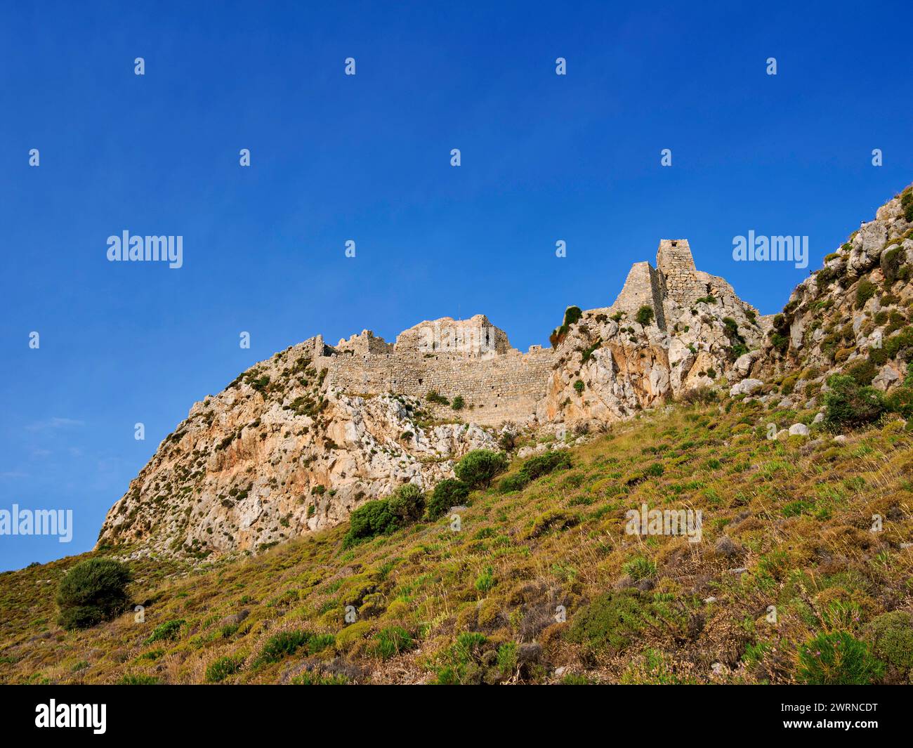 Medieval Castle of Pandeli, Leros Island, Dodecanese, Greek Islands, Greece, Europe Copyright: KarolxKozlowski 1245-3246 Stock Photo