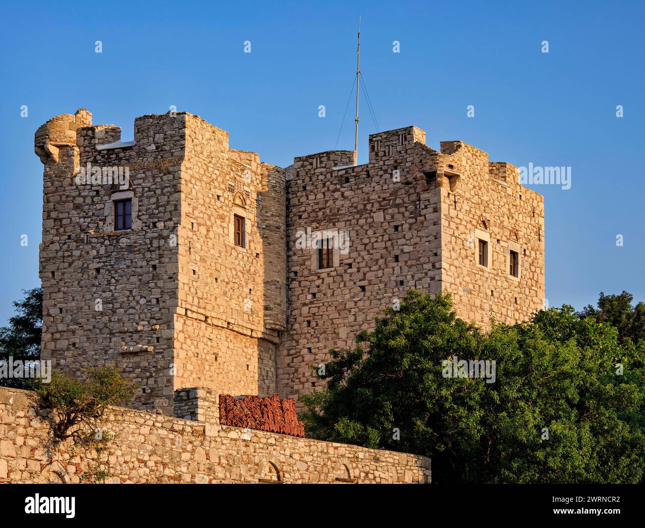 Tower of the Lykourgos Logothetis Castle, Pythagoreio, Samos Island, North Aegean, Greek Islands, Greece, Europe Copyright: KarolxKozlowski 1245-3332 Stock Photo