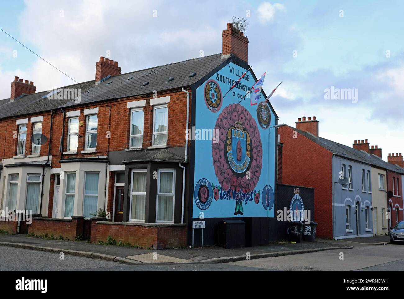 Tavanagh Street in The Village neighbourhood of South Belfast Stock Photo