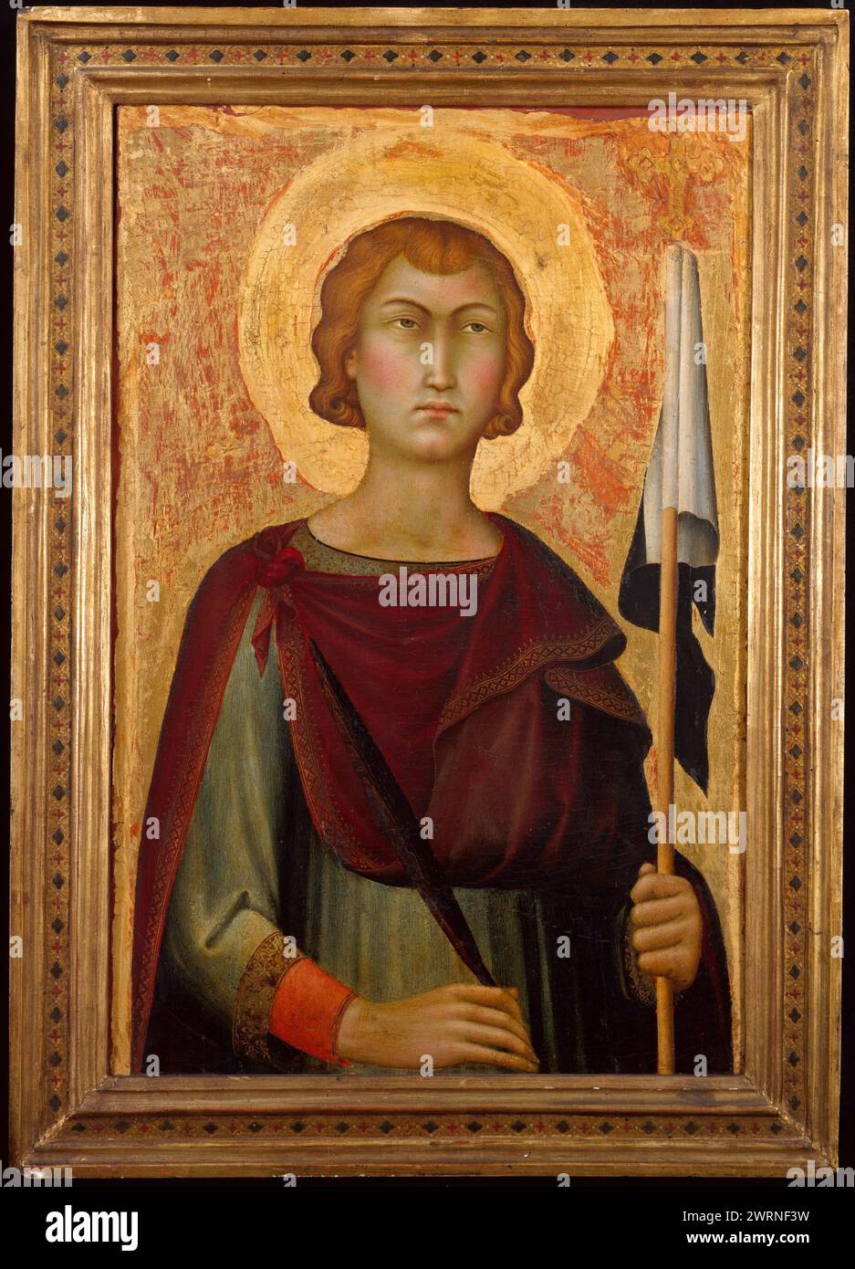 Saint Ansanus, by Artist Italian artist Simone Martini, Date: ca. 1326, Tempera on wood Stock Photo