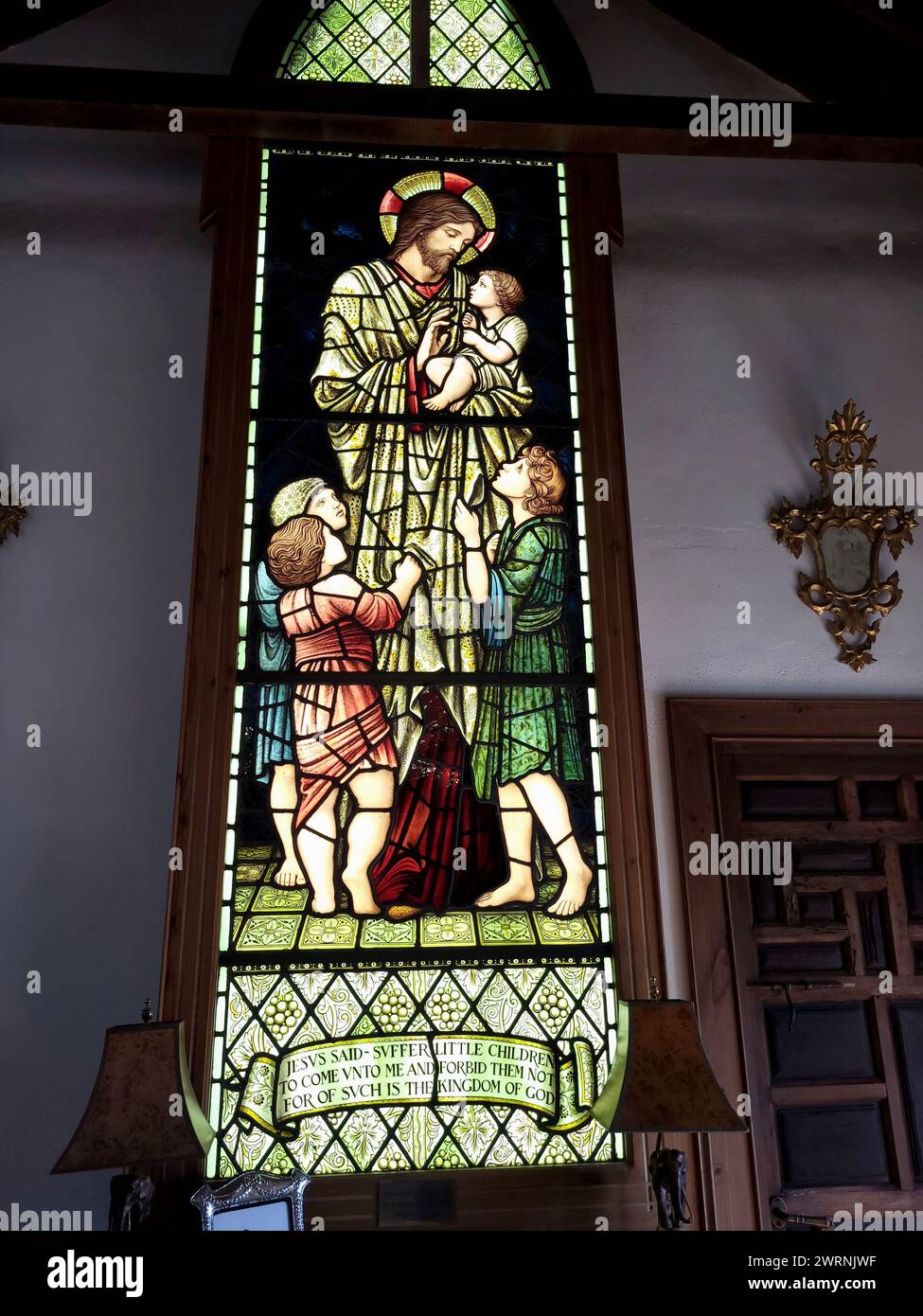 Stained Glass Windows at the glass and crystal museum. Málaga, Spain