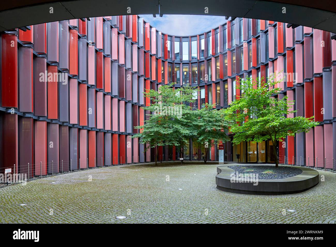 Modern colorful oval office buildings in Cologne, Germany Stock Photo