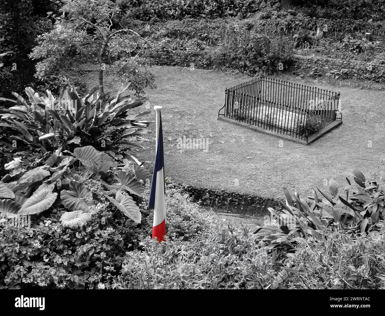 Grave of Napoleon Bonaparte at St Helena Stock Photo