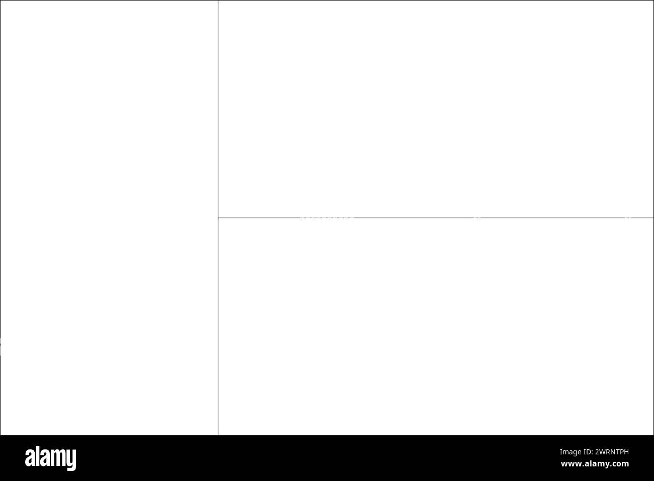 Madagascar flag - thin black vector outline wireframe isolated on white ...