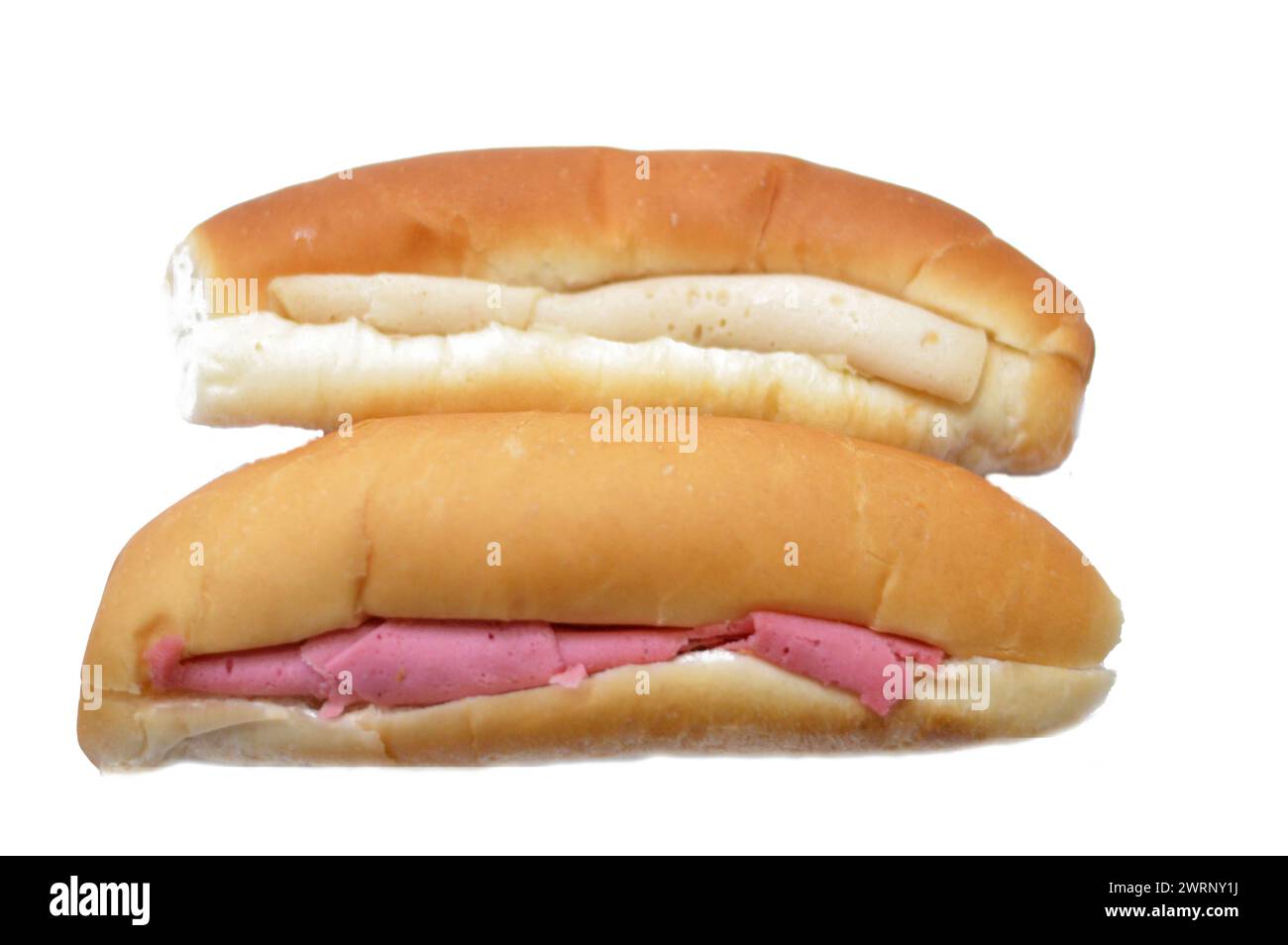 Sandwiches of Lunch meats, cold cuts, luncheon cooked sliced cold