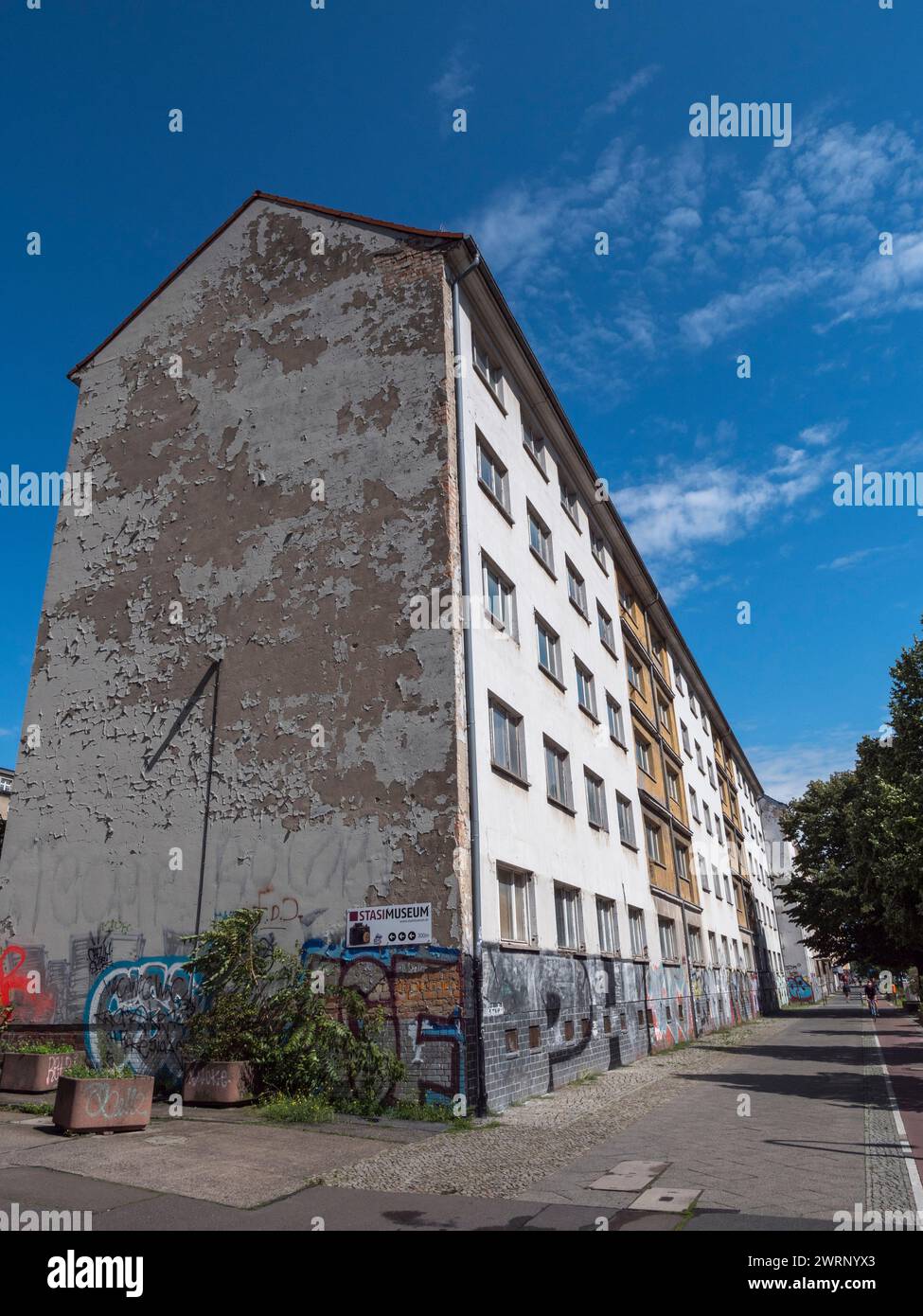 General view of the exterior of the Stasi Museum in Berlin, Germany. Stock Photo