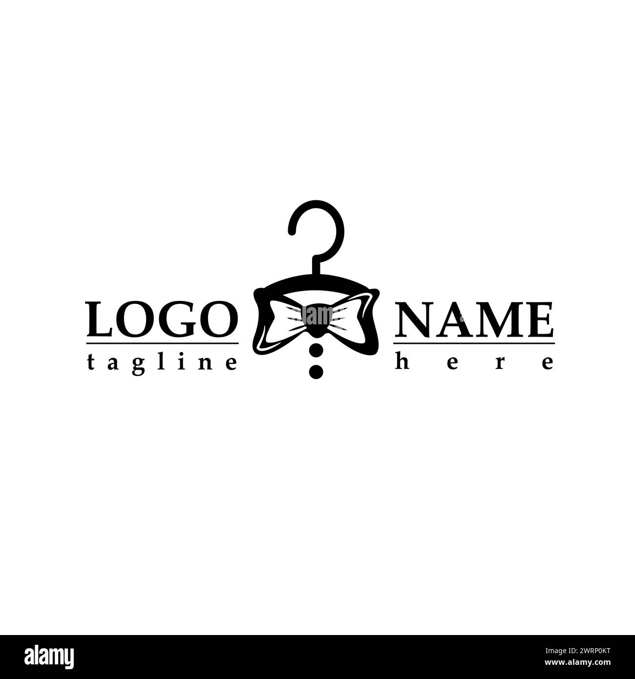 bow tie logo design vector Stock Vector