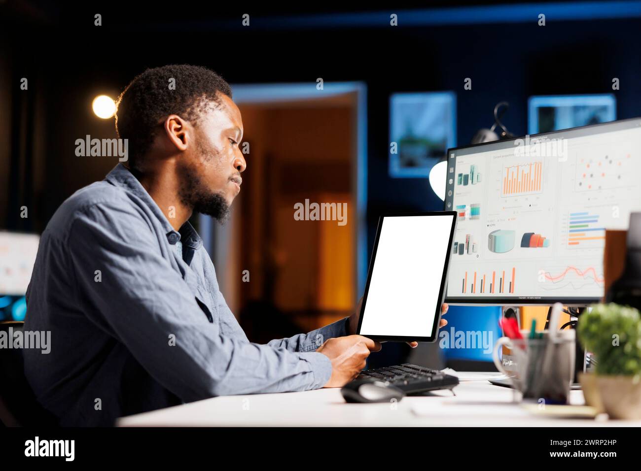 Using mobile device with white screen layout, enterprise consultant ...