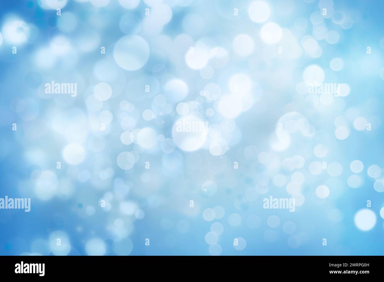 Bokeh circles abstract blue background Stock Photo
