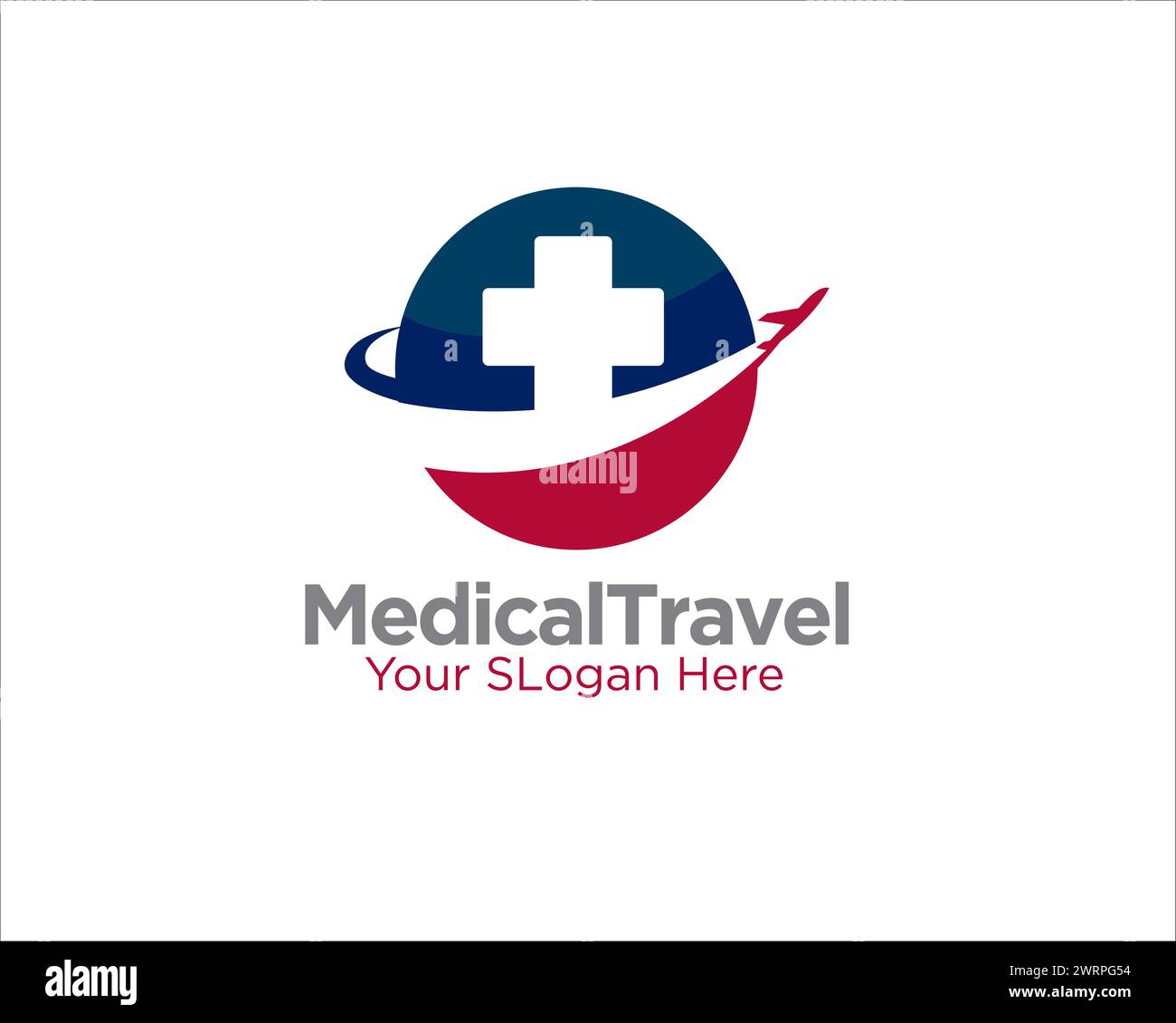 medical transportation for health logistic service and clinic logo