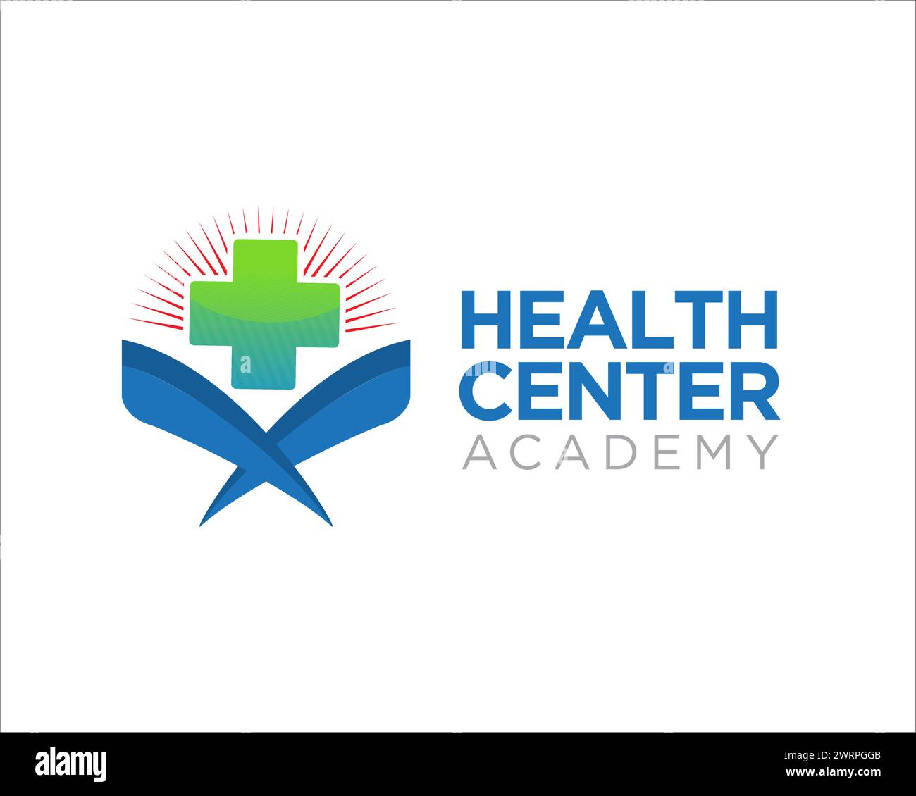 shine health academy logo designs for medical academy Stock Vector