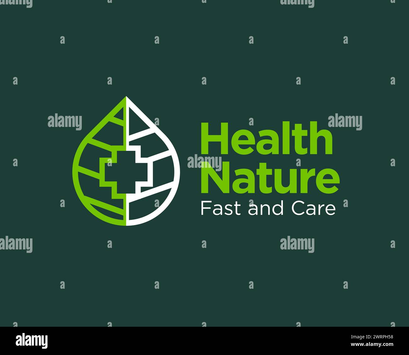 leaf health nature logo for medical service Stock Vector Image & Art ...