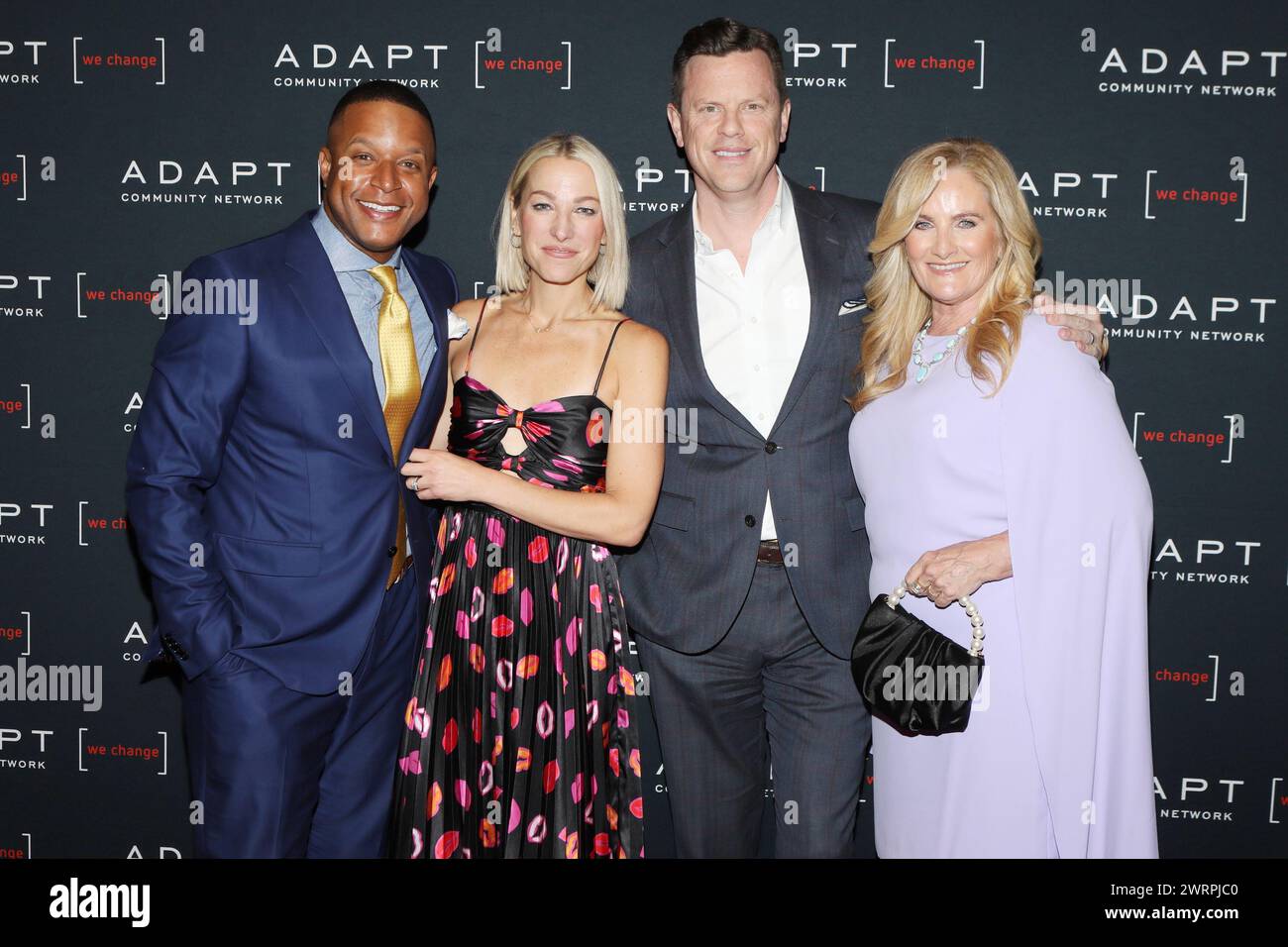 New York, United States. 13th Mar, 2024. Craig Melvin, Lindsay Czarniak, Willie Geist and Alex Witt during the 2024 ADAPT Leadership Awards held at Cipriani 42nd Street on March 13th in New York, NY (photo by Udo Salters/SIPA USA). Credit: Sipa USA/Alamy Live News Stock Photo