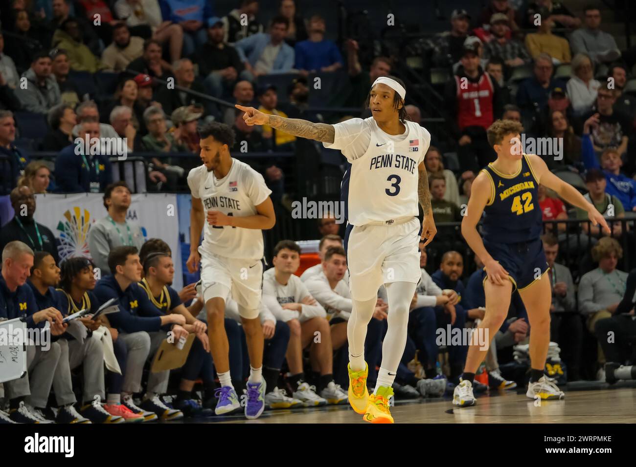 March 13, 2024, Minneapolis, Minnesota, USA: Penn State Nittany Lions