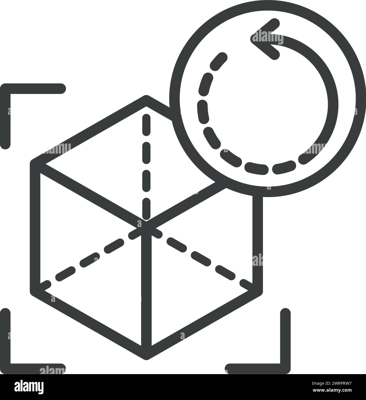 virtual reality rotating icon Stock Vector
