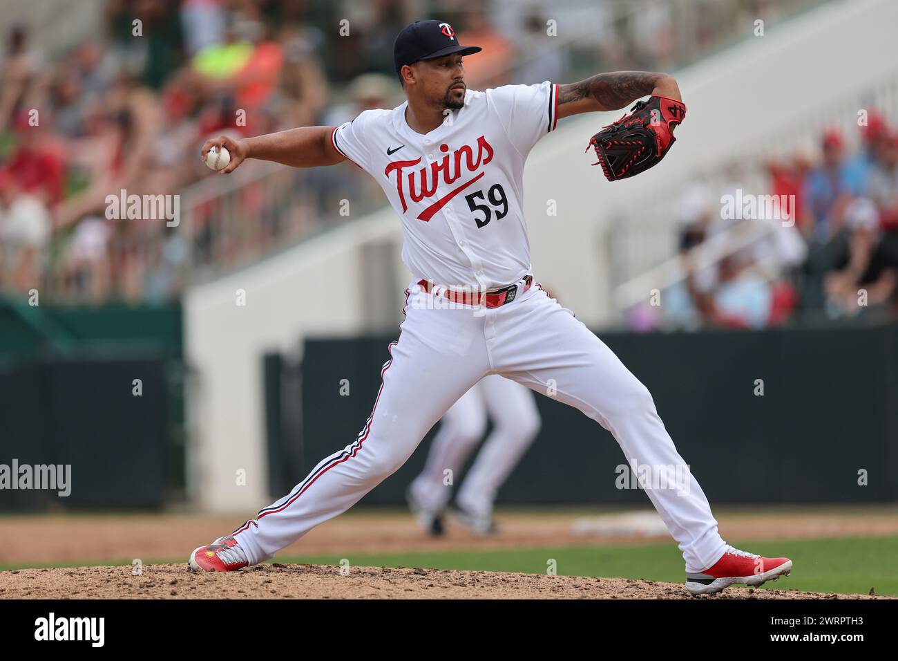 Fort Myers, FL Minnesota Twins relief pitcher Jhoan Duran (59