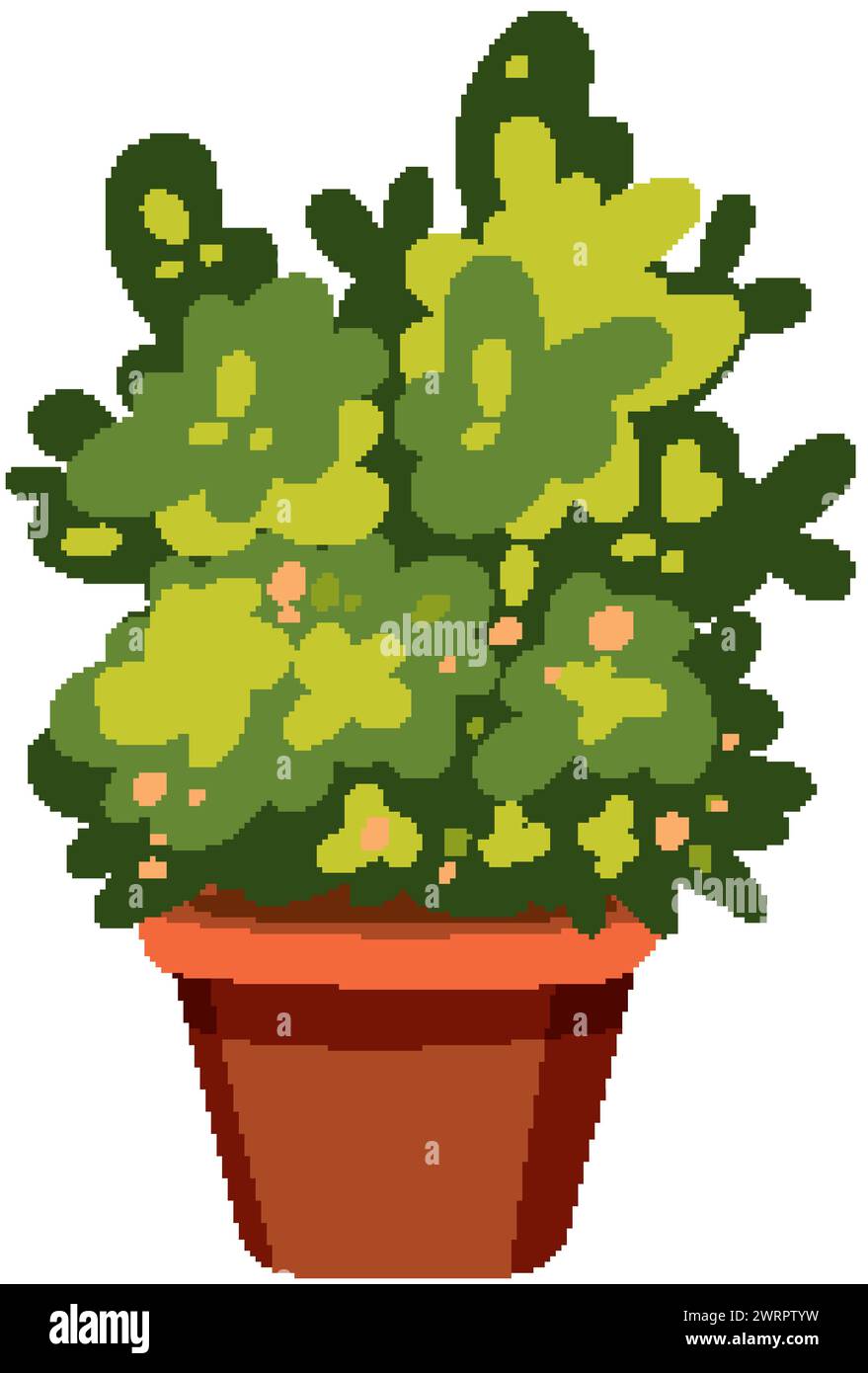 Vector graphic of a vibrant potted houseplant Stock Vector Image & Art ...