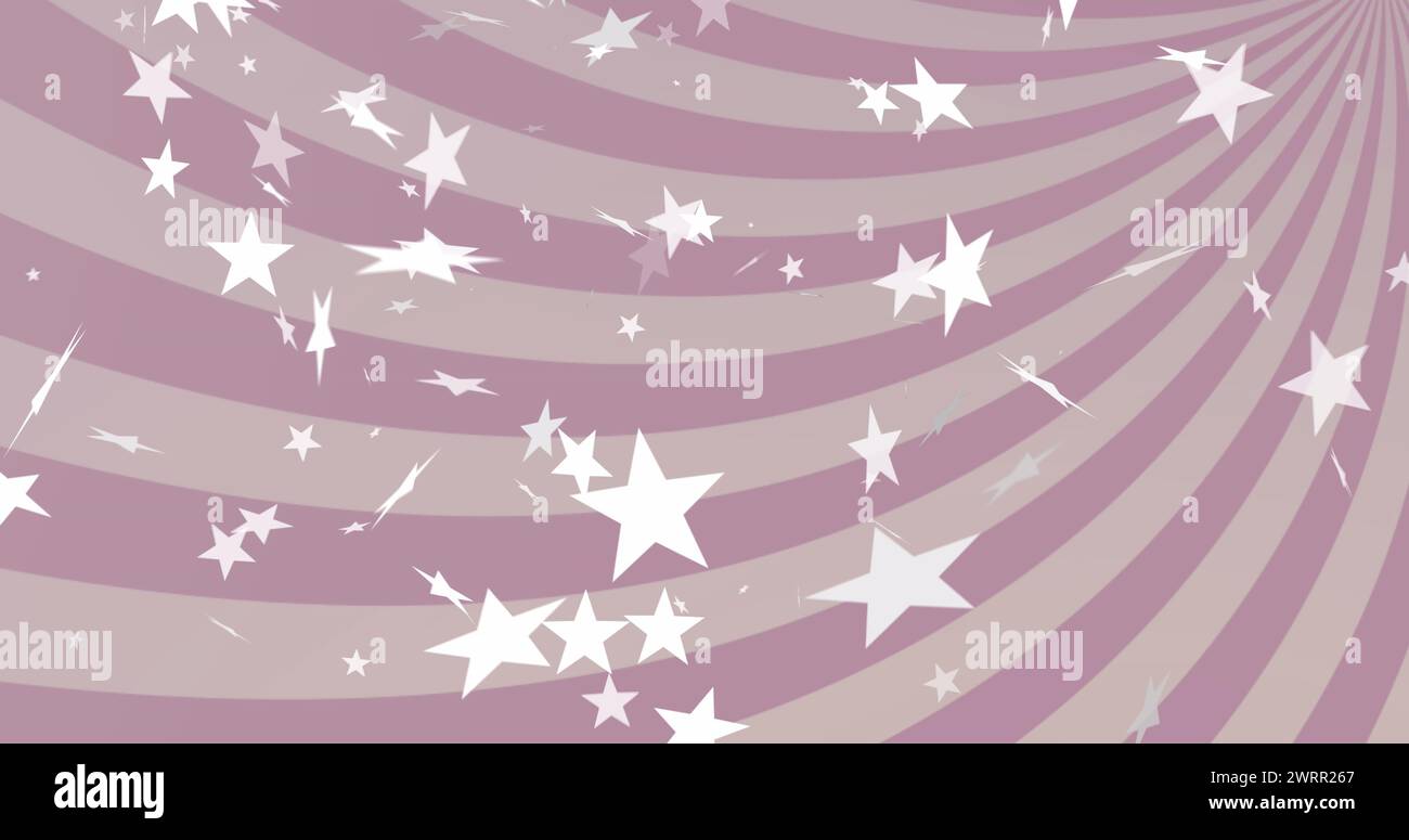 Pink background white stars hi-res stock photography and images - Alamy