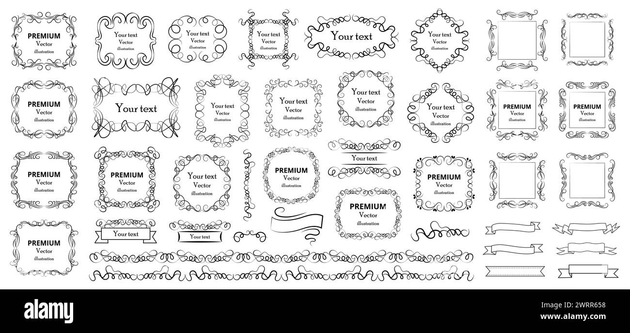 Big set of vector graphic elements for design Stock Vector Image & Art ...