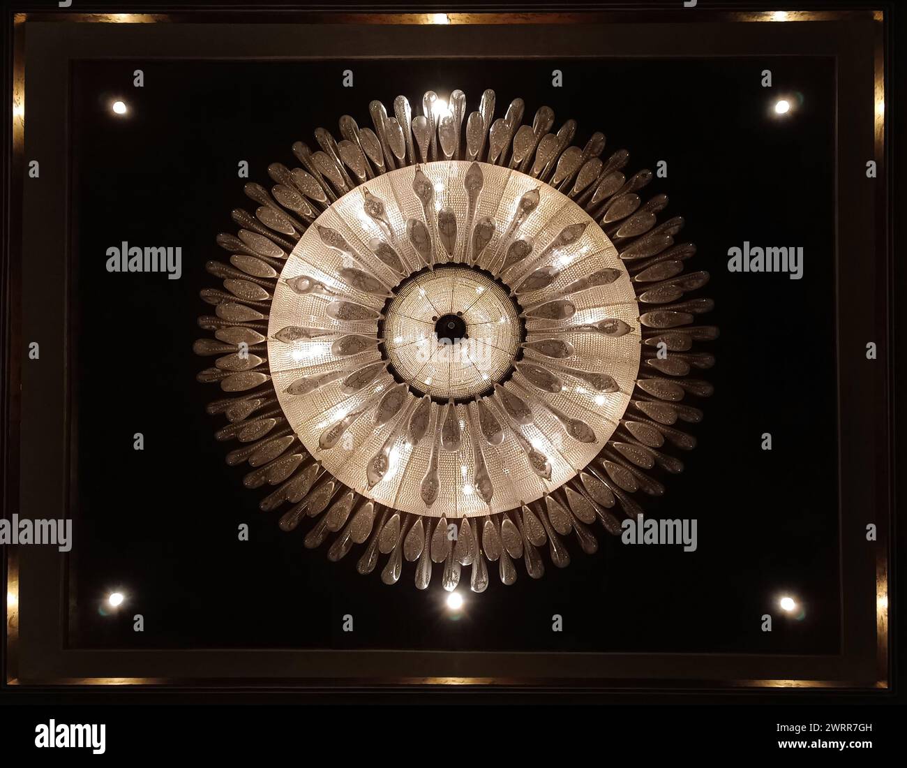 interior design of home ceiling lights Stock Photo