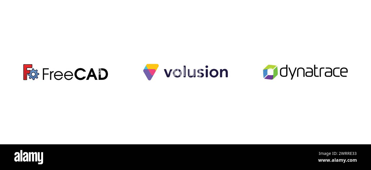 FreeCAD, Volusion, Dynatrace . Vector brand logo collection Stock Vector Image & Art - Alamy