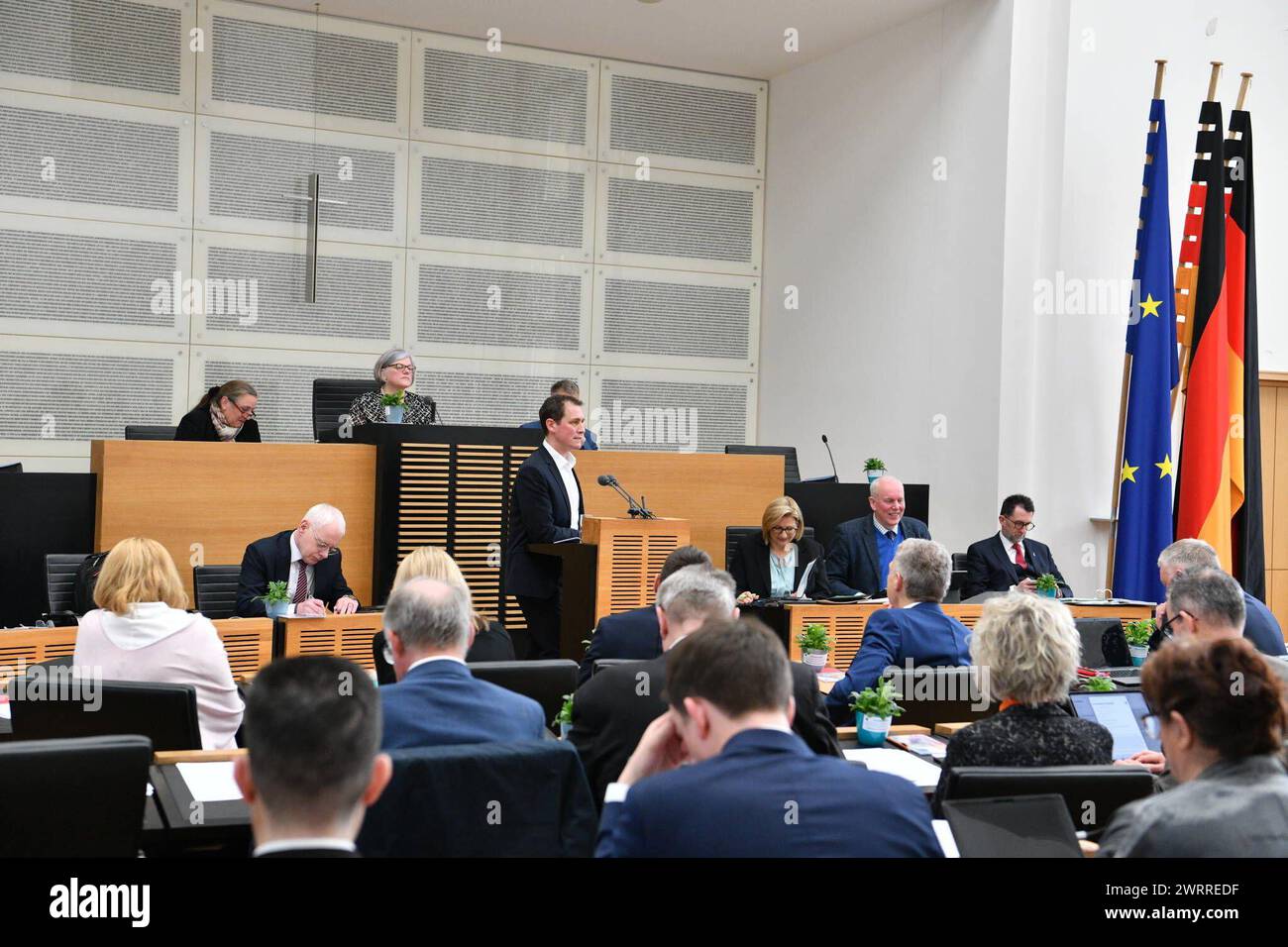 Frank Wagner CDU spricht am Mittwoch 13.3.2024 im Saarländischen Landtag. *** Frank Wagner CDU speaks on Wednesday 13 3 2024 in the Saarland state parliament bub Stock Photo