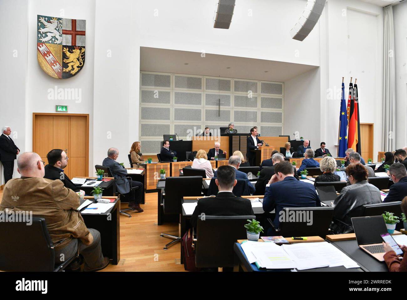 Frank Wagner CDU spricht am Mittwoch 13.3.2024 im Saarländischen Landtag. *** Frank Wagner CDU speaks on Wednesday 13 3 2024 in the Saarland state parliament bub Stock Photo