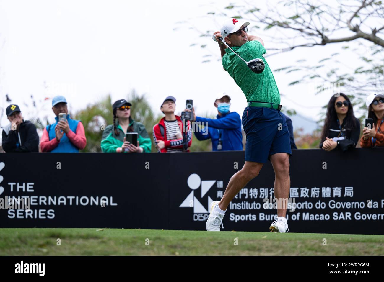 Macao. 14th Mar, 2024. Sergio Garcia of Spain competes during the round 1 match at the International Series Macao of golf tournament in south China's Macao, March 14, 2024. Credit: Cheong Kam Ka/Xinhua/Alamy Live News Stock Photo