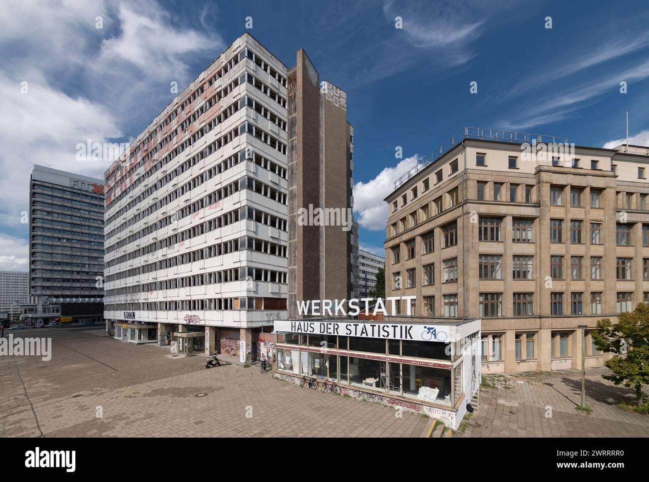 Haus der Statistik, Karl-Marx-Allee, East Berlin, Germany Stock Photo