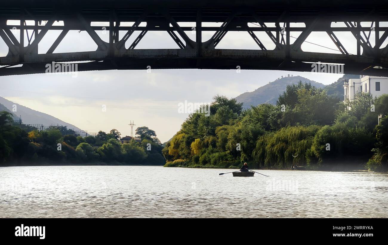 Mtskheta Bridge Boat man under older hi-res stock photography and images - Alamy