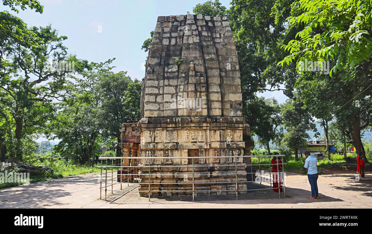Rear View of Shri Madwa Mahal Temple, Chaura, Kabirdham, Chhattisgarh, India. Stock Photo