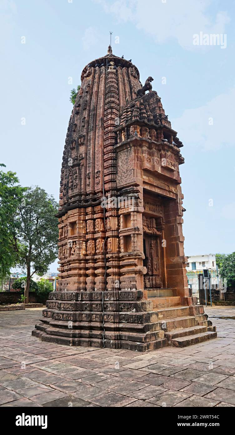 Beautifully Carved Temple of Deur Shiva Temple, Gandai, Chhattisgarh, India. Stock Photo