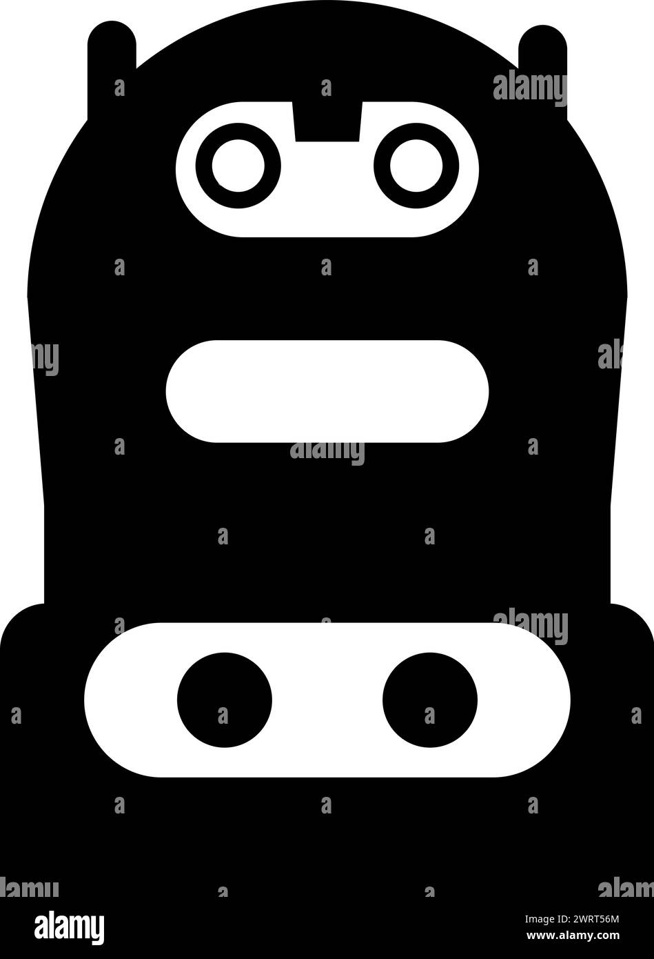 Illustration of Robot Icon in Flat Style. Children Toy Stock Vector ...