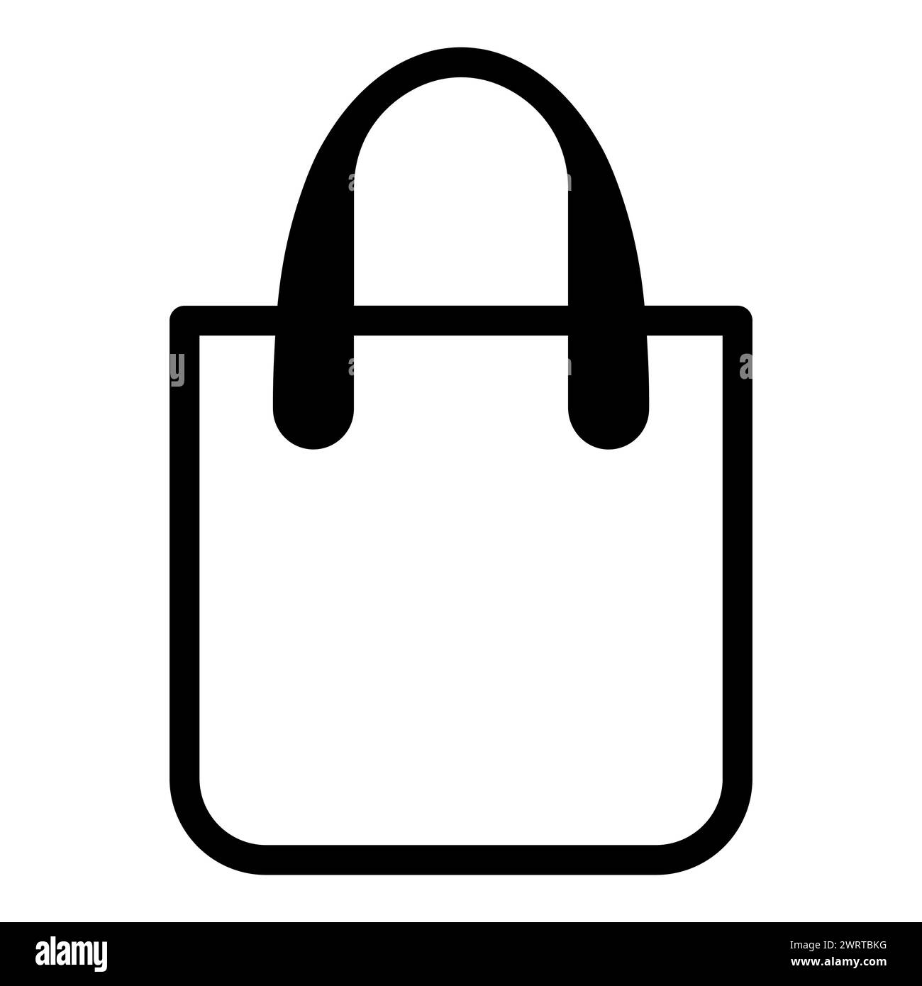 black vector bag icon on white background Stock Vector Image & Art - Alamy
