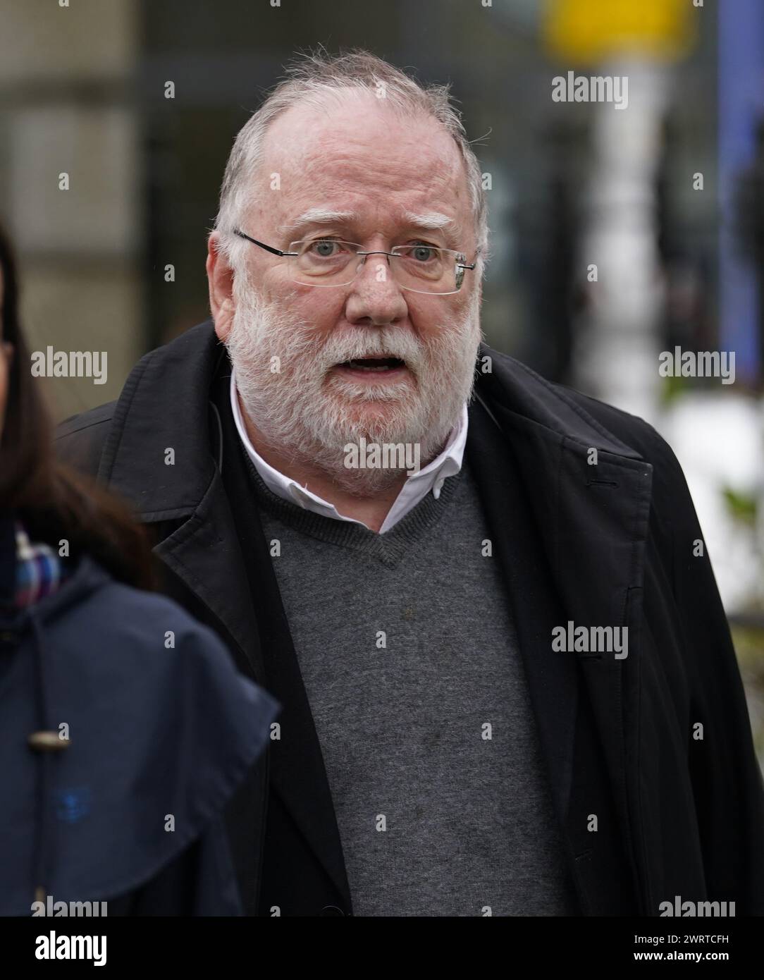 Former RTE director general Cathal Goan arrives for a service at