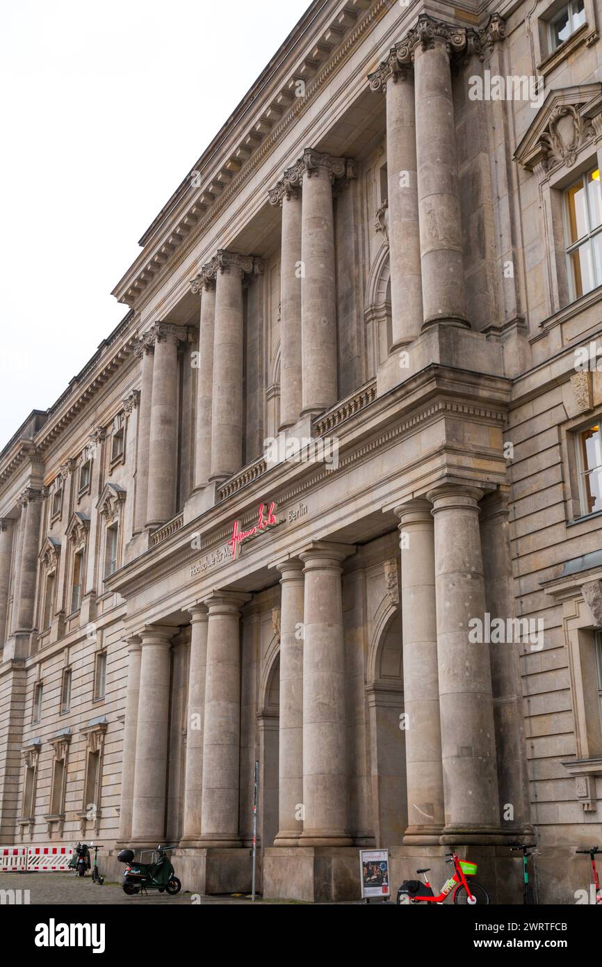 Berlin, Germany - 16 DEC 2021: The Hochschule fur Musik Hanns Eisler Berlin is one of the leading universities of music in Europe. It was established Stock Photo