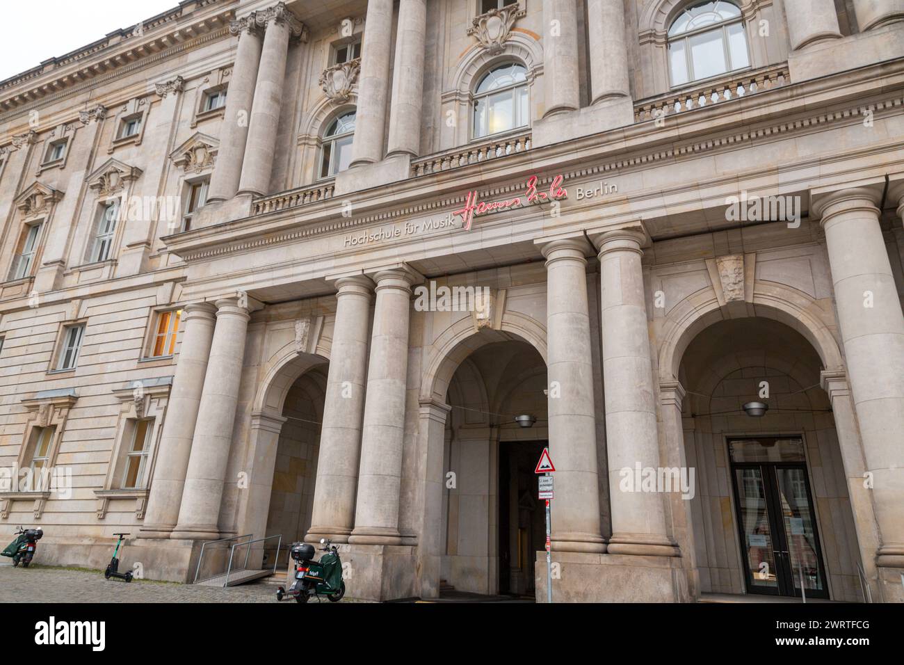 Berlin, Germany - 16 DEC 2021: The Hochschule fur Musik Hanns Eisler Berlin is one of the leading universities of music in Europe. It was established Stock Photo