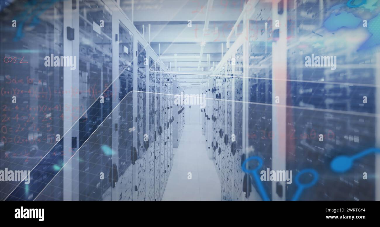 Image of data processing over computer servers Stock Photo - Alamy