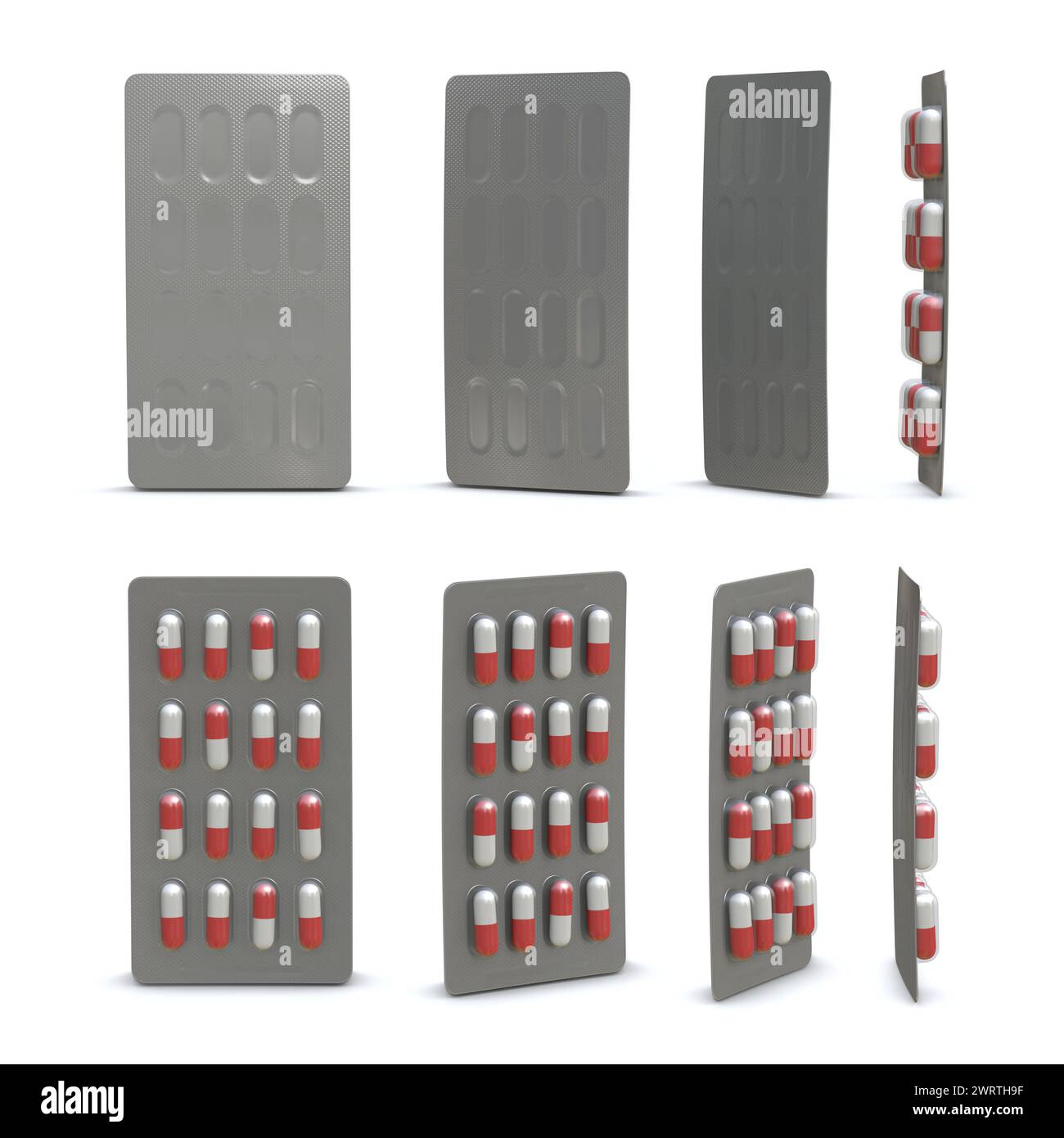 Pill Tablet Set , This is a 3d rendered computer generated image ...
