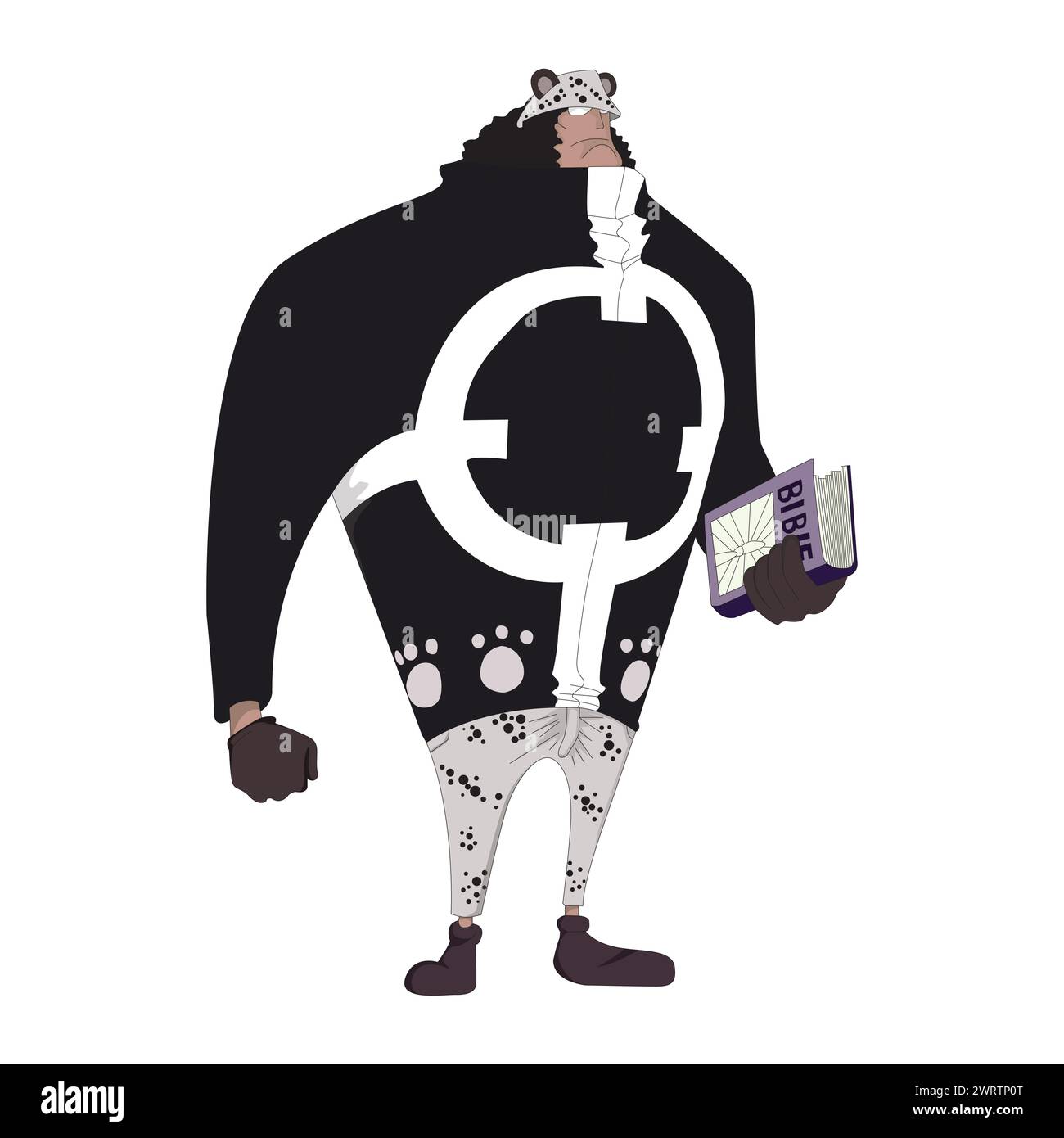 One Piece anime character bartolomeo kuma straw hat pirate vector illustration Stock Vector