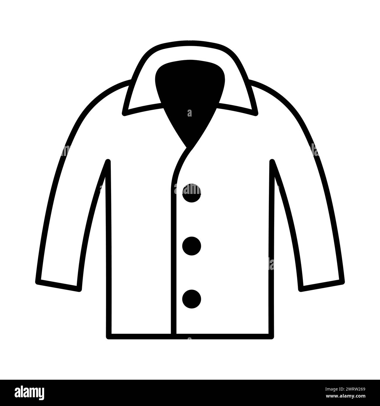 black vector coat icon on white background Stock Vector Image & Art - Alamy